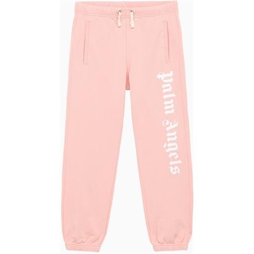 Palm Angels pantalone jogging rosa con logo