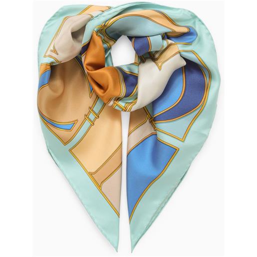 GUCCI foulard multicolore azzurro in seta