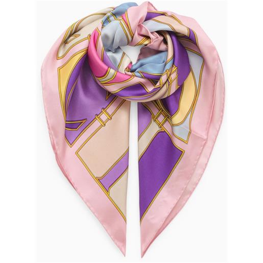 GUCCI foulard multicolore rosa in seta