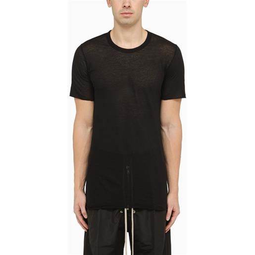 Rick Owens t-shirt girocollo nera in cotone