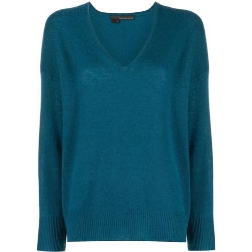 360Cashmere maglione tegan con scollo a v - blu