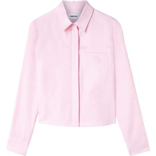 AMBUSH camicia con ricamo - rosa
