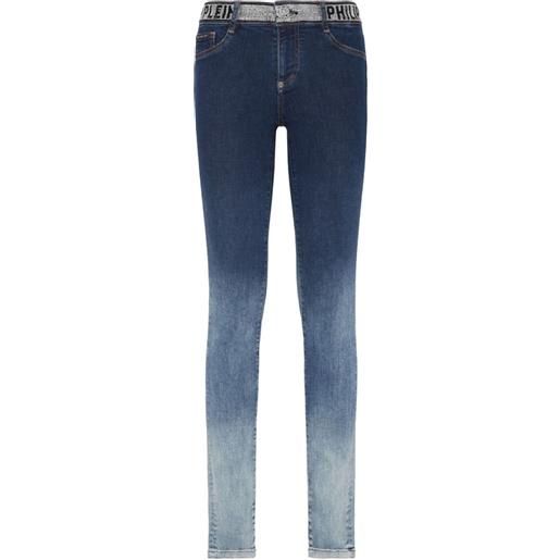 Philipp Plein jeans con strass - blu
