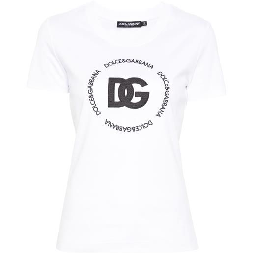Dolce & Gabbana t-shirt con ricamo - bianco