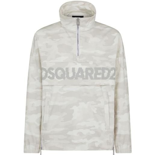 Dsquared2 giacca sportiva con stampa camouflage - grigio