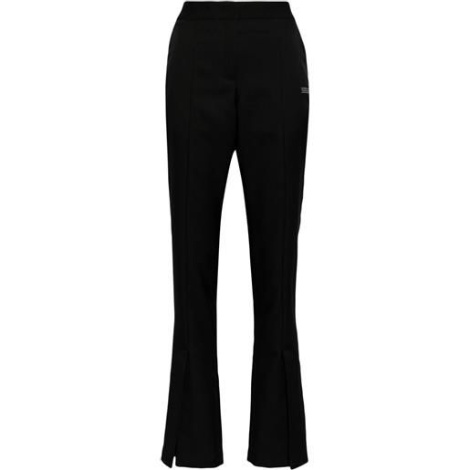 Off-White pantaloni con spacco - nero