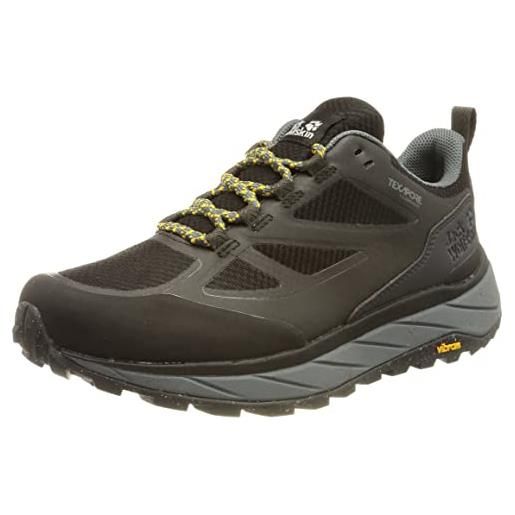 Jack Wolfskin terraventure texapore low m, scarpe da passeggio uomo, grigio argento, 44.5 eu