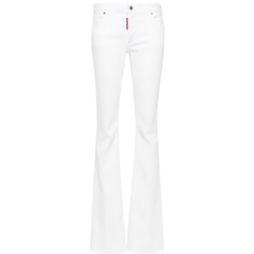 Dsquared2 jeans svasati a vita media - bianco