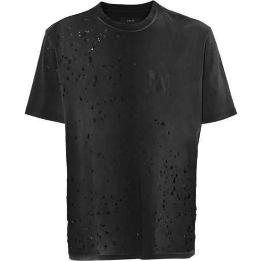 AMIRI t-shirt shotgun con effetto vissuto - nero