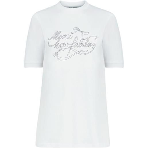 Nina Ricci t-shirt how fabulous - bianco