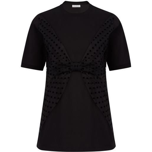 Nina Ricci t-shirt con fiocco - nero