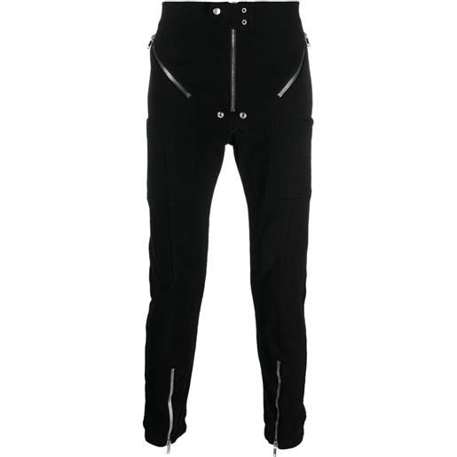 Rick Owens pantaloni con zip decorativa - nero