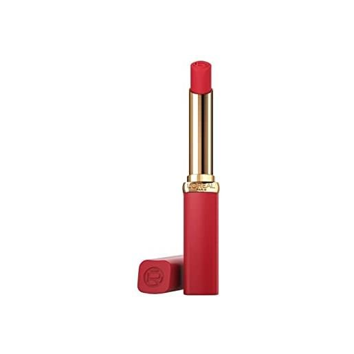 L'Oréal Paris rossetto matte, color riche colors of worth, effetto volumizzante e idratante, 100 le pink worth, 1,8 g