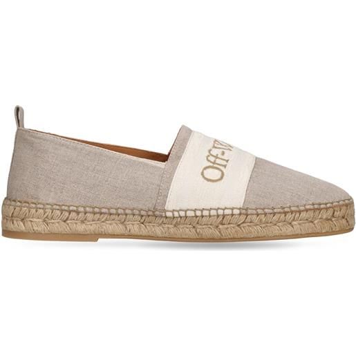 OFF-WHITE espadrillas bookish in lino e cotone