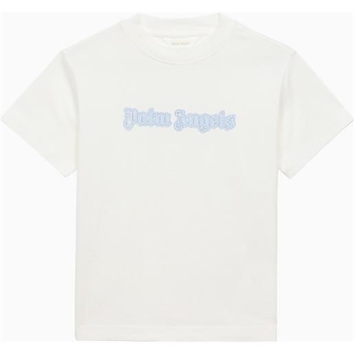 Palm Angels t-shirt bianca in cotone con logo