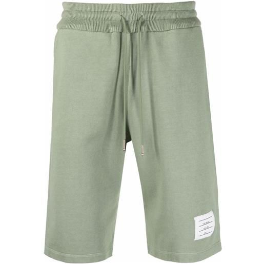 Thom Browne shorts sportivi con logo - verde