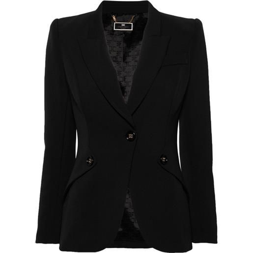 Elisabetta Franchi blazer monopetto con decorazione - nero