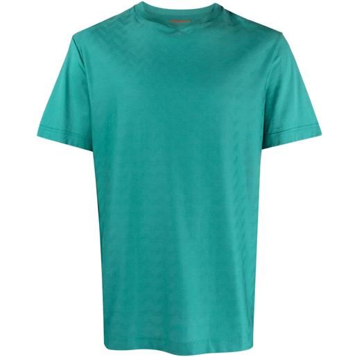 Missoni t-shirt con motivo a zigzag - verde