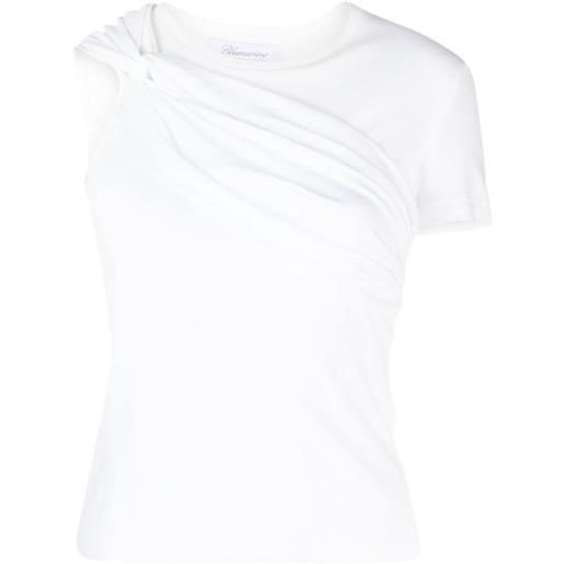 Blumarine t-shirt con dettaglio incrocio - bianco