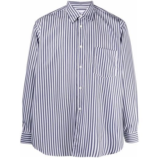 Comme Des Garçons Shirt camicia oversize a righe - blu