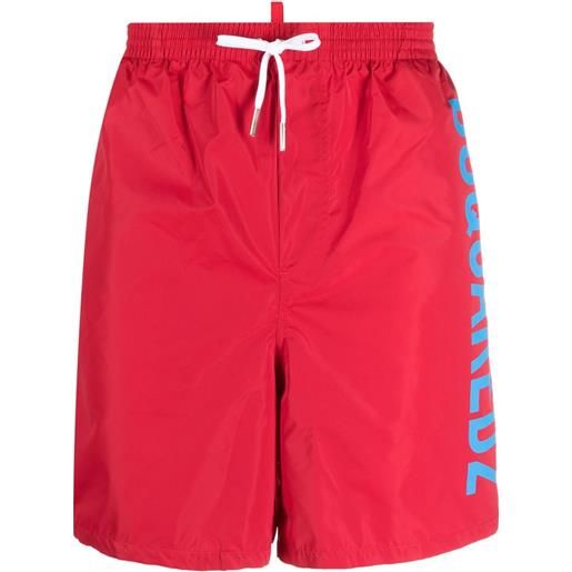 Dsquared2 costume da bagno con stampa - rosso