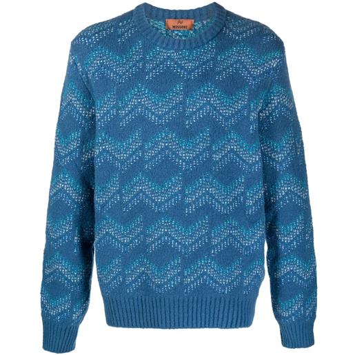 Missoni maglione con motivo jacquard - blu