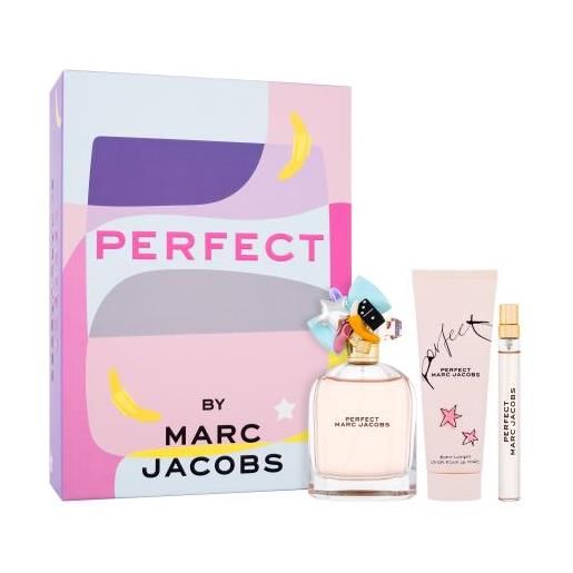 Marc Jacobs perfect set3 cofanetti eau de parfum 100 ml + latte corpo 75 ml + eau de parfum 10 ml per donna