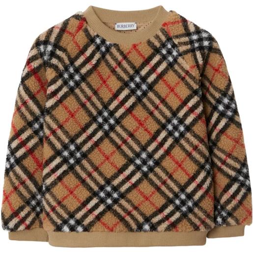 BURBERRY KIDS pullover in pile check