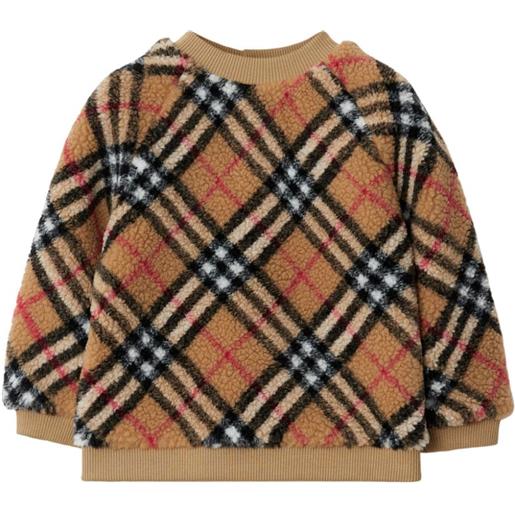 BURBERRY KIDS pullover in pile check