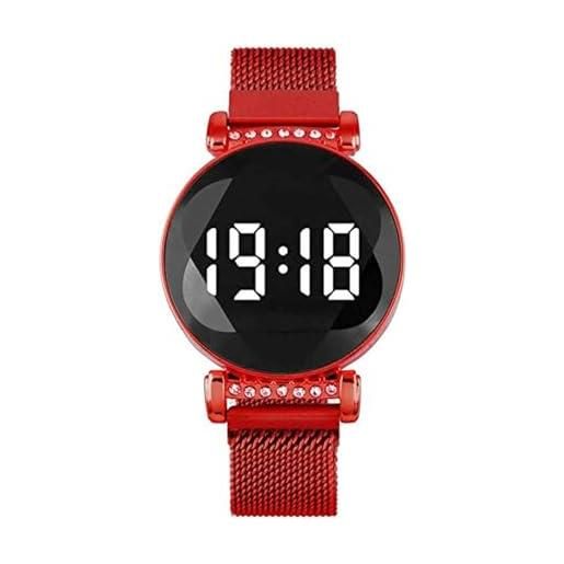 PZEOB orologi da donna orologio da polso con braccialetto magnetico orologi touch screen creativi a led orologi da polso al quarzo chiari e facili da leggere