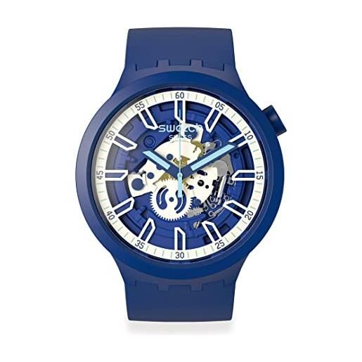 Swatch iswatch orologio unisex al quarzo blu sb01n102
