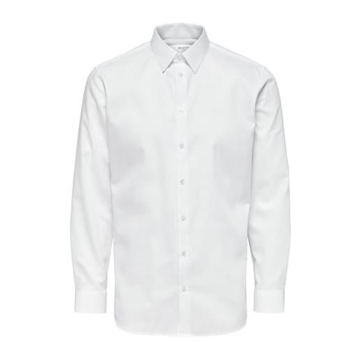 SELECTED HOMME camicia da uomo formale l/s, bianco, m