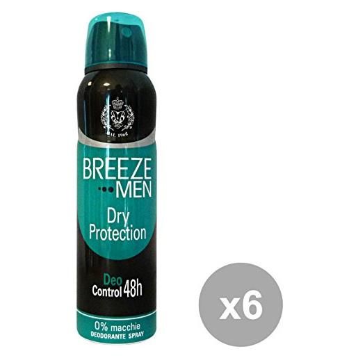 Breeze set 6 deodorante spray men dry protezione 150 ml. Cura del corpo