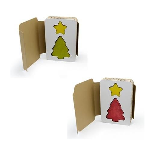 Officina Cosmetica ANTICHI RICORDI pack 2 confezioni natalizie contenente saponette a forma di pino e saponette a forma di stella in 2 diverse varianti- per viso, mani, corpo