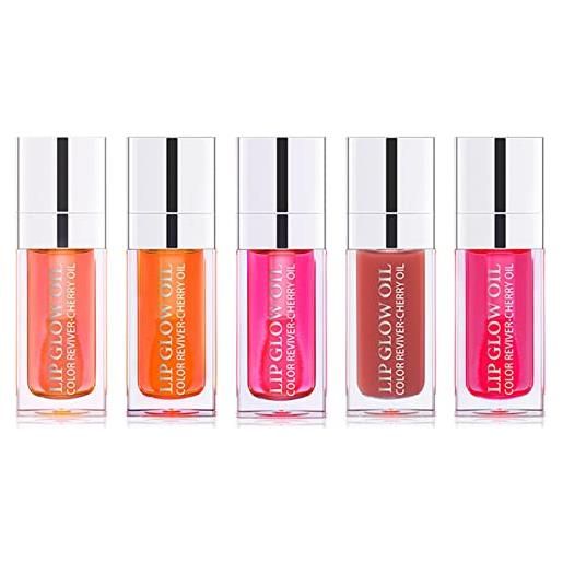 KKMM lip oil, essence lip gloss oil, juicy bomb lip gloss essence, non-sticky hydrating tinted lip oil clear, prevent chapped lips, gifts
