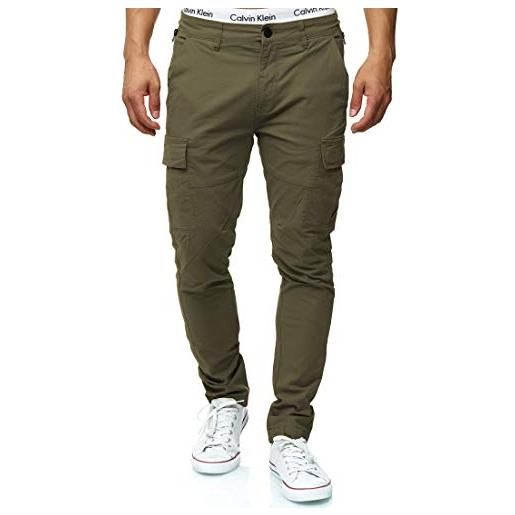Indicode uomini mathews cargo pants | pantaloni cargo in cotone con 8 tasche army xxl