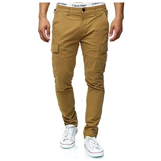 Indicode uomini mathews cargo pants | pantaloni cargo in cotone con 8 tasche fog xl