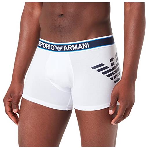Emporio Armani underwear trunk bold eagle, boxer, uomo, bianco, xl