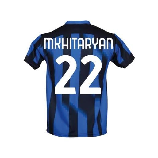 Generico maglia calcio mkhitaryan 22 neroazzurra stagione 2023/2024 replica autorizzata taglie da bambino e adulto (xl-adulto)