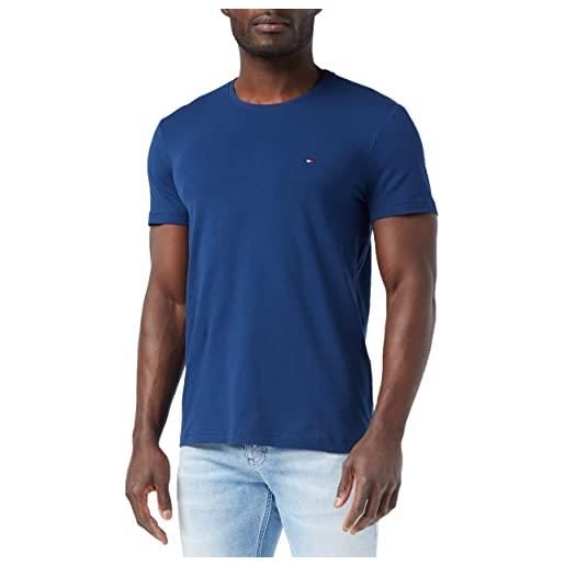 Tommy Hilfiger stretch slim fit tee t-shirt uomo, ultra blue, xxl