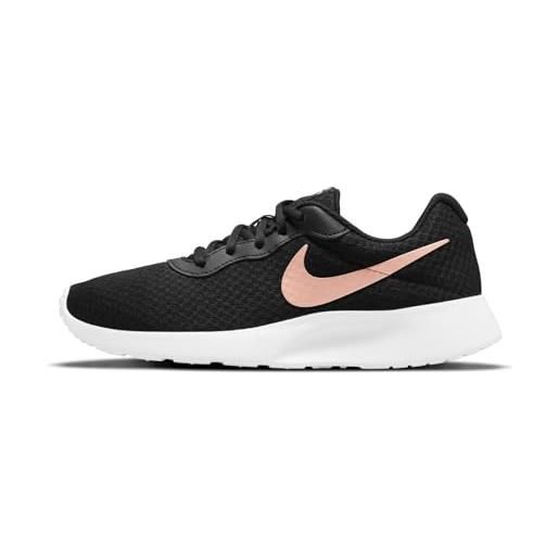 Nike tanjun, scarpe da ginnastica donna, nero black white barely volt black, 37.5 eu