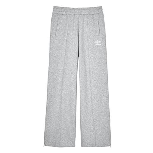 Umbro core-pantaloni sportivi da donna a gamba dritta, tuta, grigio, xs
