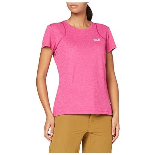 Jack Wolfskin sky range, t-shirt da donna, rosa, fucsia, 3