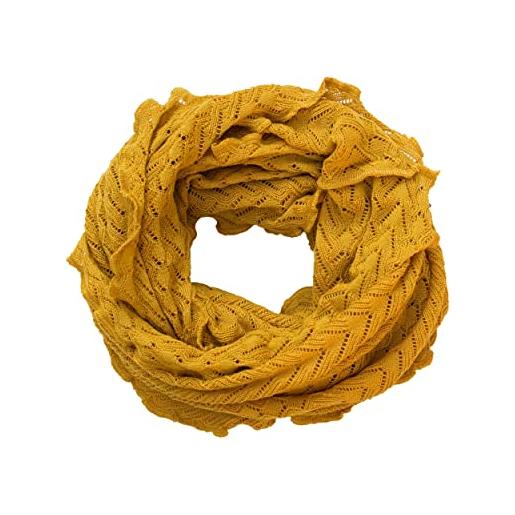 Invero, sciarpa tubolare in lana merino milli, 100% lana, miele, taglia unica