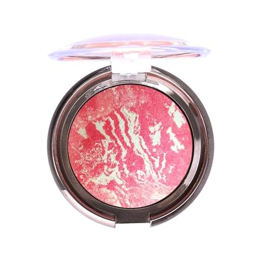 KARLOR blush polvere fard compatto blush make up rouge misto fard marmorizzato per il perfetto glow polvere multitonale blush rosa rouge blush peach naturalmente ben pigmentato (02#)