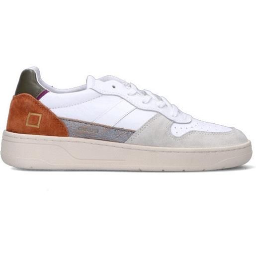 D.A.T.E. court colored sneaker donna bianca/grigia/marrone