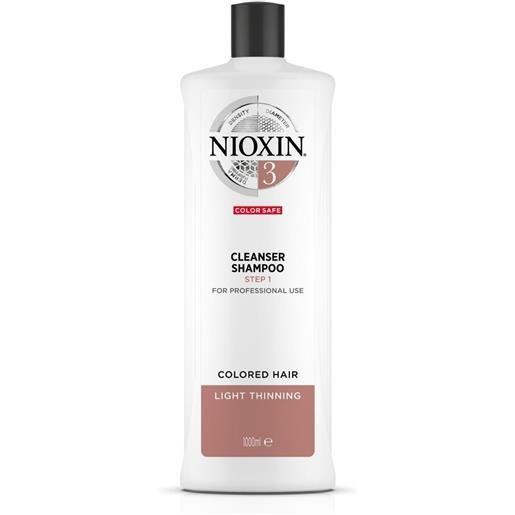 Nioxin - sistema 3 cleanser shampoo - colored hair light thinning