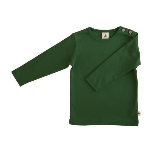 Leela Cotton maglia a maniche lunghe, verde muschio t-shirt, 86-92 cm bambini e ragazzi