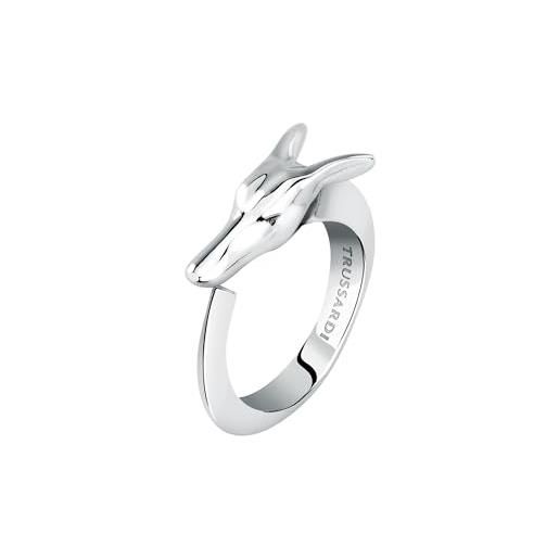 Trussardi t-heritage anello donna in acciaio - tjaxb06012