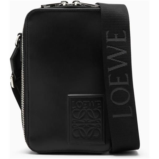Loewe borsa piccola a tracolla nera in pelle con logo